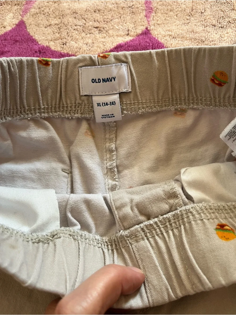 🍔 Old Navy Boys Khaki Hamburger Pull On Shorts
